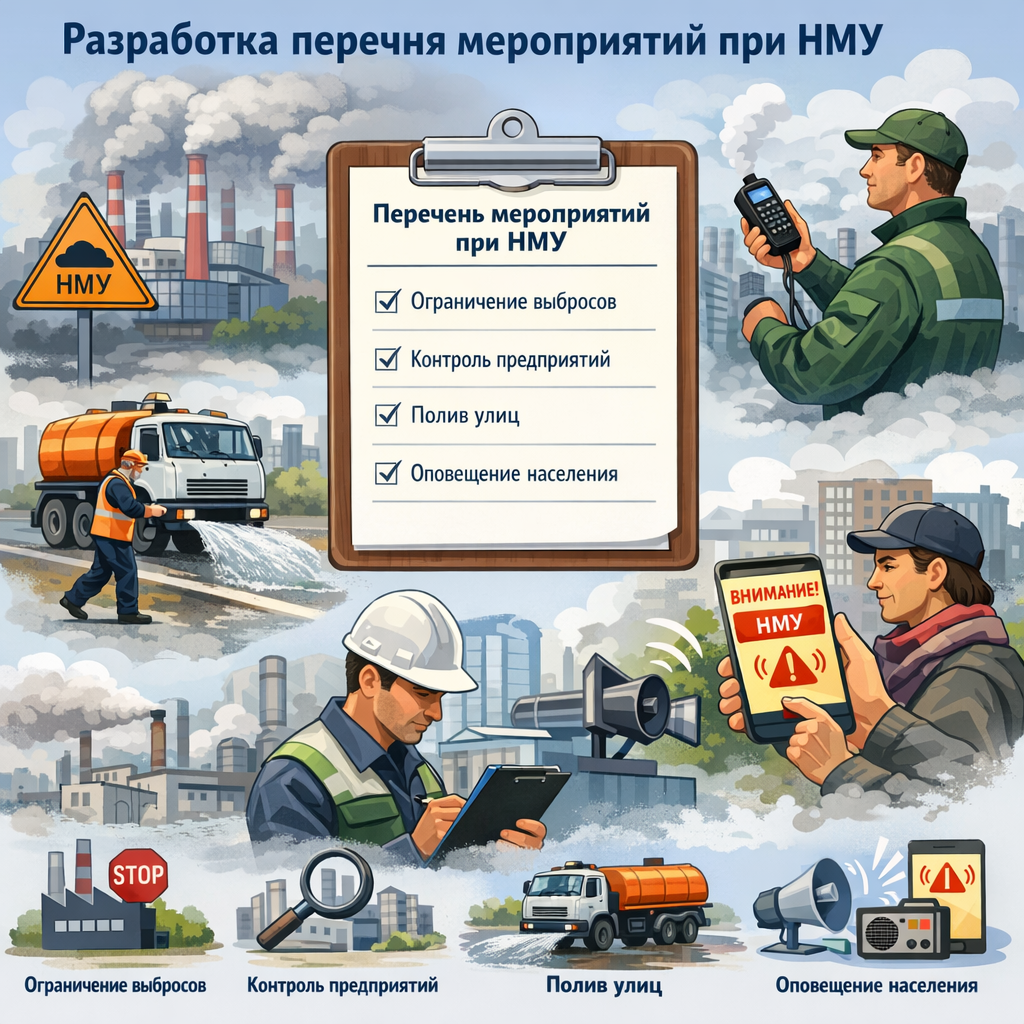 Разработка перечня мероприятий при НМУ в России
